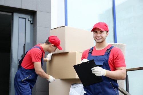 Packed belongings prepared for short-term storage in Hounslow