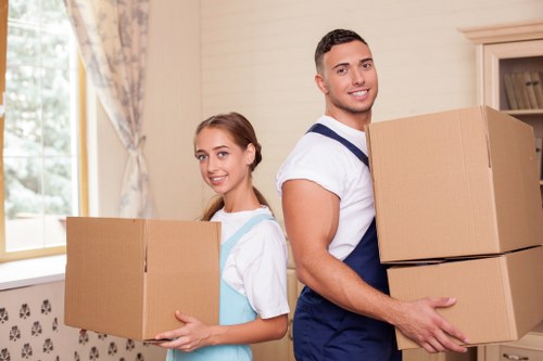 Moving and packing items into a mobile storage unit in Hounslow