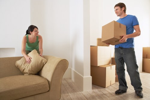 Packed household items ready for Hounslow removals